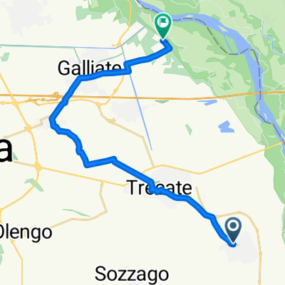 Da Via Papa Giovanni XXIII 47–49, Cerano a Via del Piaggio, Galliate