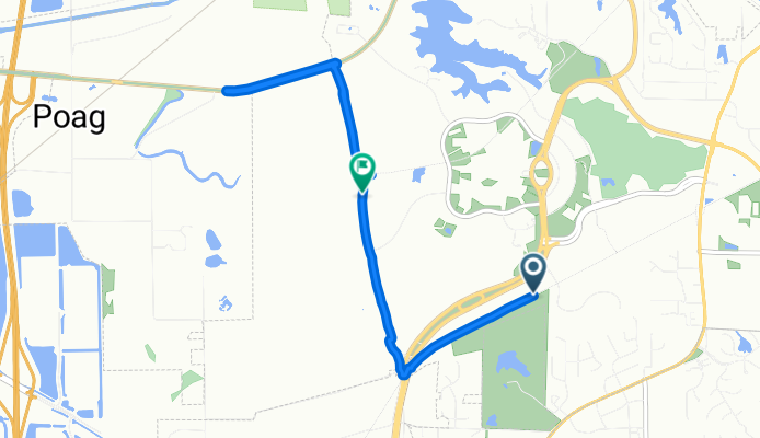 M C T Nature Trail, Edwardsville to 783 NW University Dr, Edwardsville