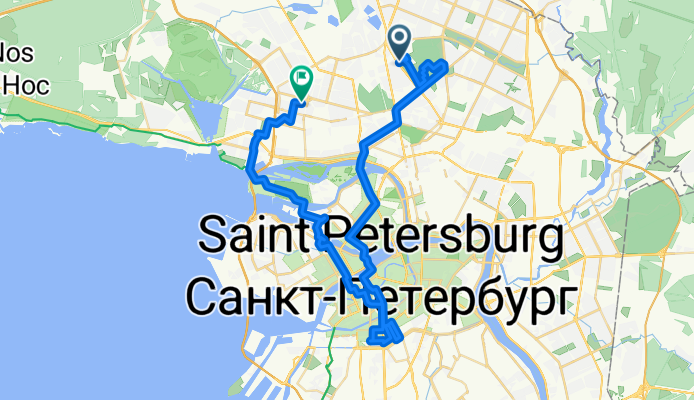 маршрут с Улица Рашетова, Санкт-Петербург