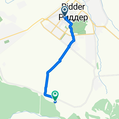 От улица Кунаева 13, Риддер до Unnamed Road, Риддер