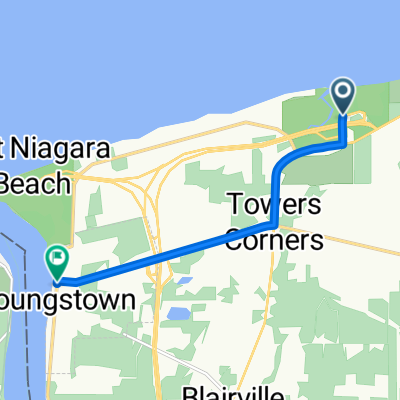 Route to 418 Main St, Youngstown