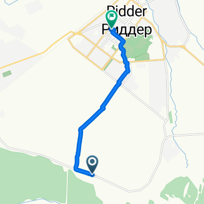 От Unnamed Road, Риддер до улица Кунаева 13, Риддер