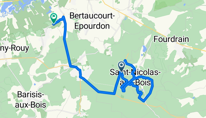 De Route de Saint-Nicolas, Saint-Gobain à 18 Rue des Dix Maisons, Servais