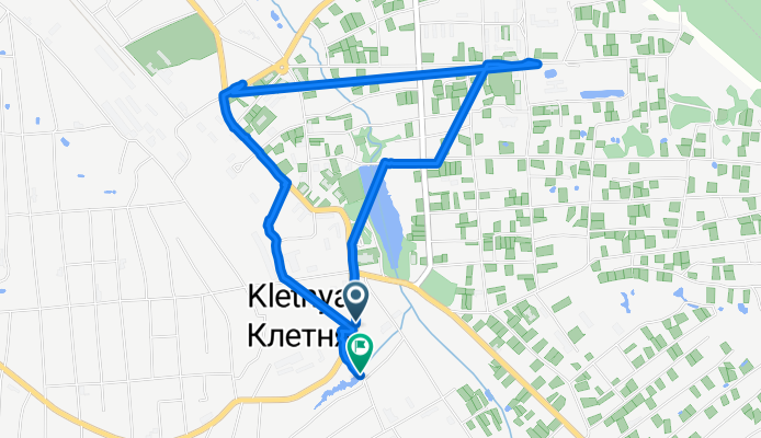 От улица Ленина 75, Клетня до улица Ленина 72б, Клетня