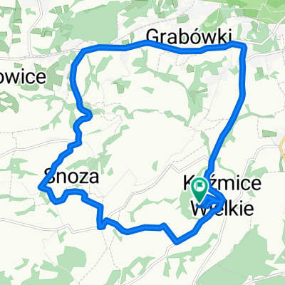 Koźmice Wielkie 215a, Koźmice Wielkie do Koźmice Wielkie 215a, Koźmice Wielkie