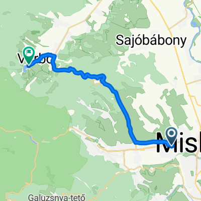 Bársony János utca 29–47., Miskolc to Horgász utca, Varbó