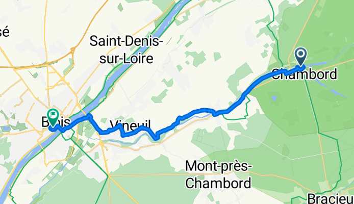 33 Le Château, Chambord naar 22B Place du Château, Blois