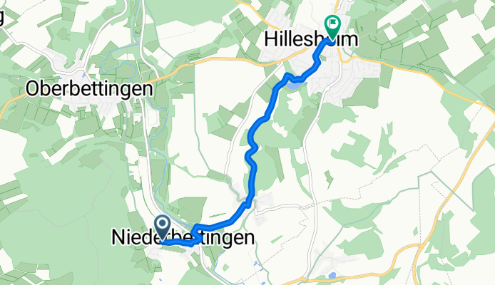Hauptstraße 30, Hillesheim nach Am Markt 4, Hillesheim