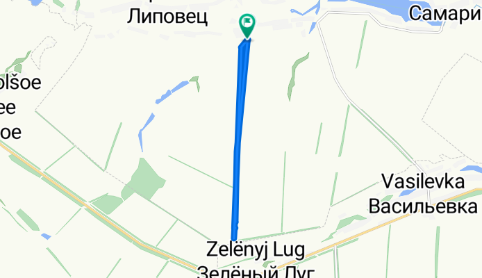 От Unnamed Road, Новопавловка до Unnamed Road, Новопавловка