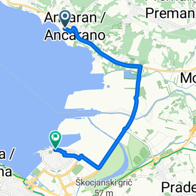 Jadranska cesta 25, Koper naar Vergerjev trg, Koper