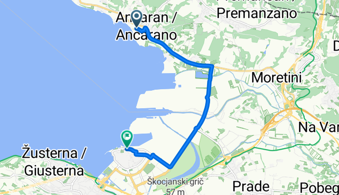 Jadranska cesta 25, Koper naar Vergerjev trg, Koper