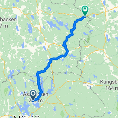 Löpanäsvägen 12, Rottne nach Hantverksgatan, Mariannelund