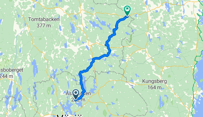 Löpanäsvägen 12, Rottne nach Hantverksgatan, Mariannelund