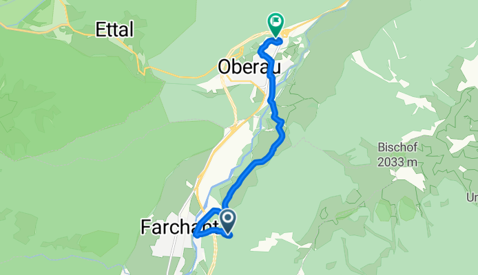 Tunnel Farchant nach Am Gipsbruch 7A, Oberau