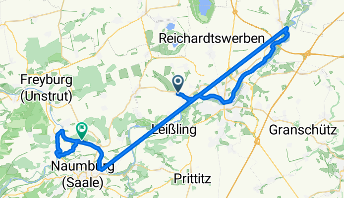 Markröhlitzer Straße 36, Weißenfels nach Blütengrund 18, Naumburg (Saale)