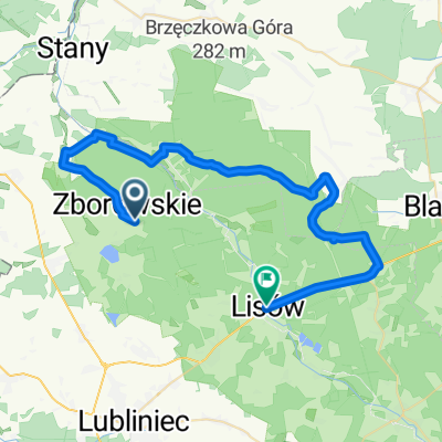 42-793 Zborowskie to 42-714 Lisów
