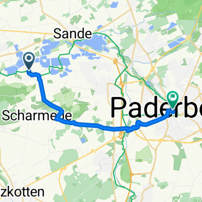 Lippeweg 14, Delbrück nach Bachstraße 1–3, Paderborn