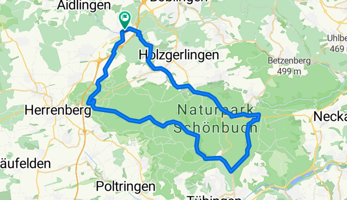 Ehningen Bebenhausen via Naturpark Schönbuch