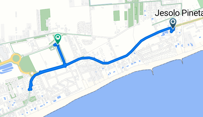 Via Carlo Zeno 1, Lido di Jesolo nach Viale Oriente 11/b, Lido di Jesolo