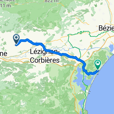 De D206, Laure-Minervois à 25 Rue du Drakkar, Gruissan
