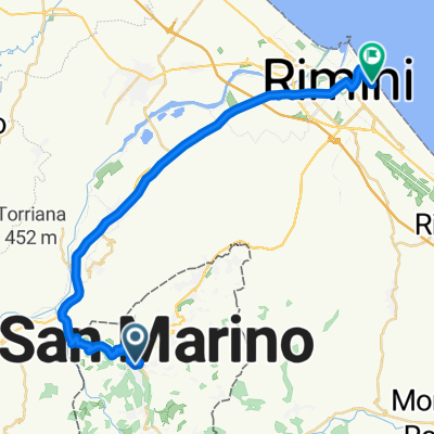 Via Valdes De Carli 1, Valdragone nach Lungo Mare Murri Augusto 28A, Rimini