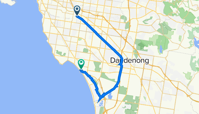 Hughesdale to Mordialloc