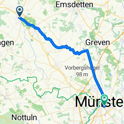 Steinstraße 21, Steinfurt nach Hamburger Straße, Münster