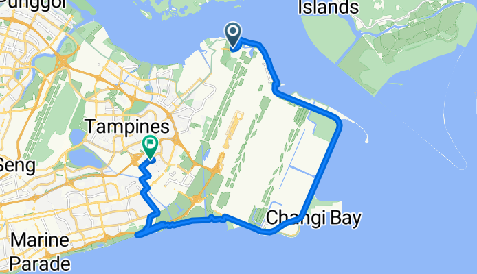 1 Changi Village Road, Changi to 25 Simei Street 3, Simei