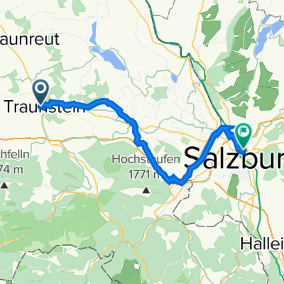 Nr.1 / Traunstein nach Salzburg über Anger Gasthof Weiserhof