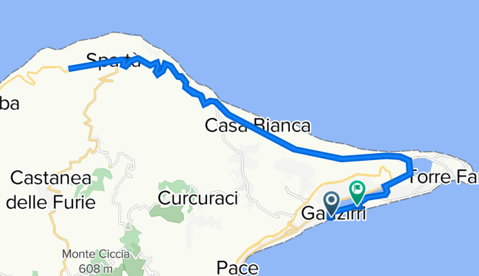 Da Via Marina in Località Ganzirri 66, Messina a Piazza Farao 25, Messina