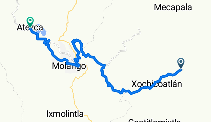 Ruta a Carretera a Azteca, Atezca