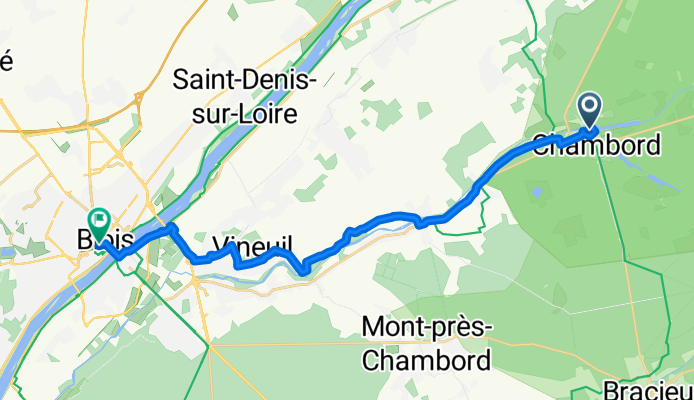 33 Le Château, Chambord to 3 Rue Porte Côté, Blois