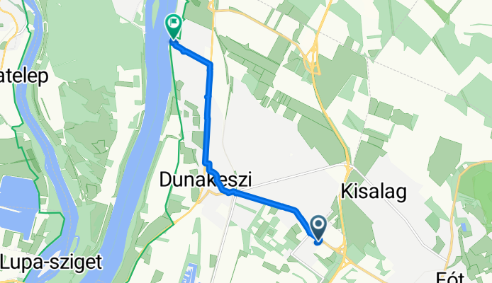 Doktor Brusznyai Árpád utca 25, Dunakeszi to Római utca 9, Dunakeszi
