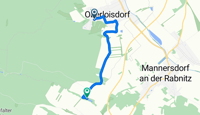 Route von Waldgasse 19, Oberloisdorf