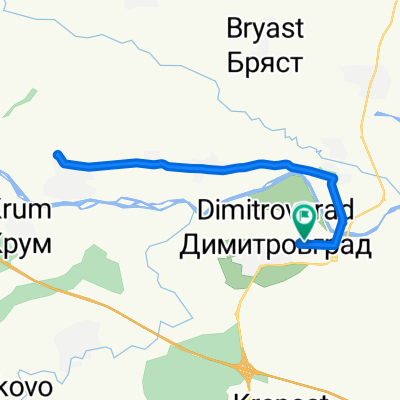 улица „Цар Иван Асен II-ри“ 26, Димитровград to булевард Димитър Благоев 27Б, Димитровград