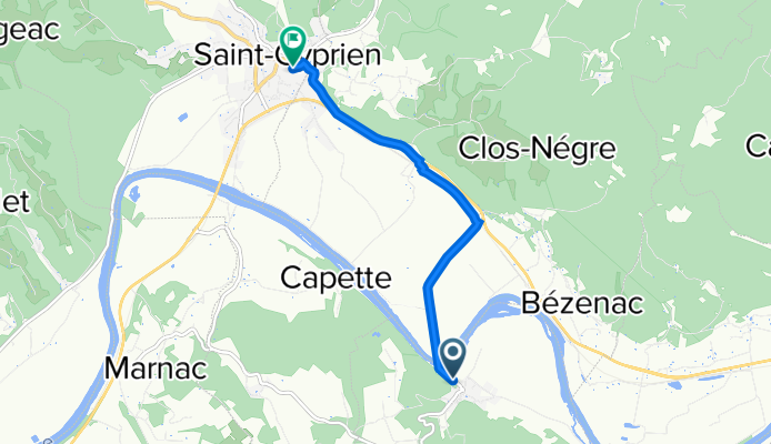 De 16 Sandrou, Allas-les-Mines à 5 Rue de la Grange des Pères, Saint-Cyprien