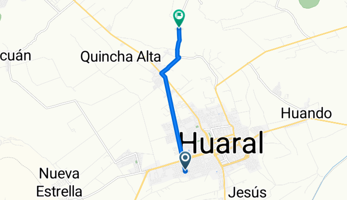 De Lloque Yupanqui 19, Huaral a Cerro Prieto, Huando