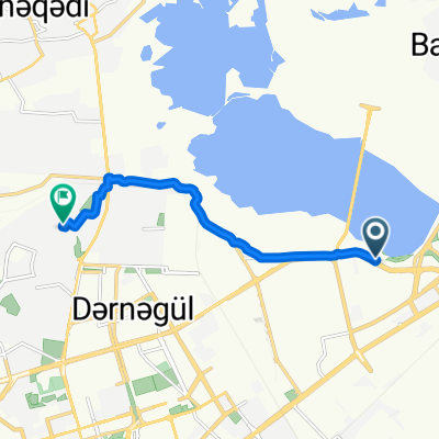 Route from Ziya Bünyadov prospekti, Baku