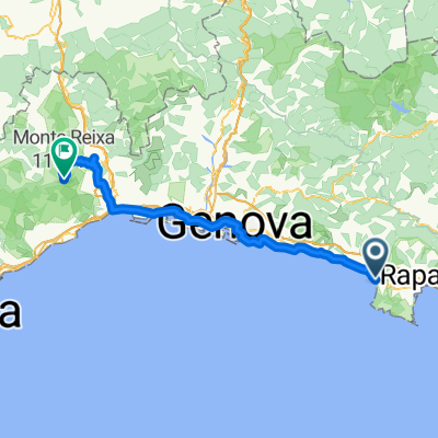 Da Via Giuseppe Garibaldi 133, Camogli a Strada Provinciale 40, Urbe