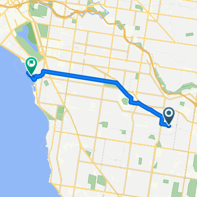 Route from 2 Walker Street, Murrumbeena