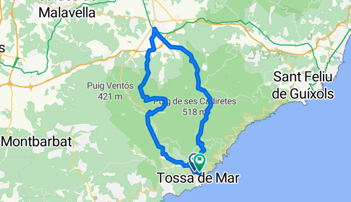 De Avinguda de Catalunya 23, Tossa de Mar a GI-682 27, Tossa de Mar