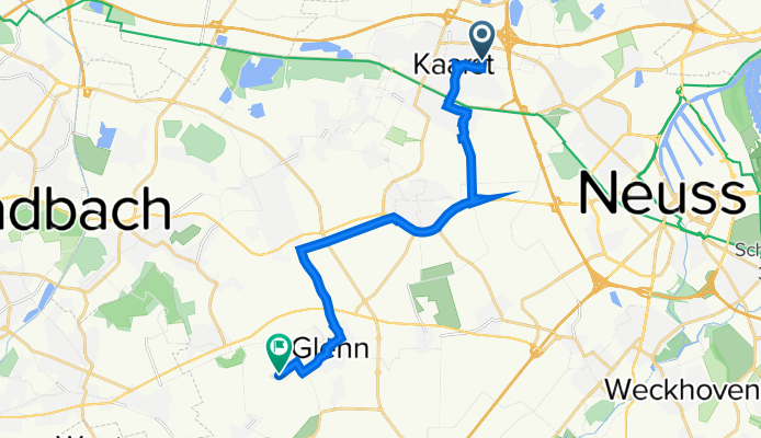 Route von Gladiolenweg 34, Kaarst