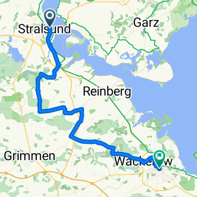 (Asphalt-) Radweg von Stralsund nach Greifswald