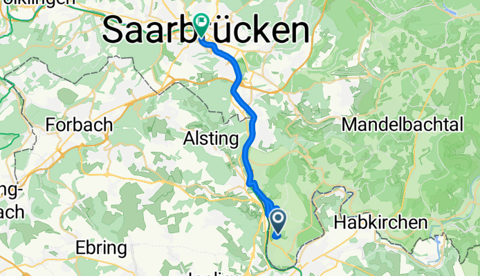 Zum Bergwald 6–10, Kleinblittersdorf naar A620, Saarbrücken