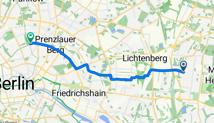 De Luise-Zietz-Straße 121–129, Berlin à Eberswalder Straße, Berlin