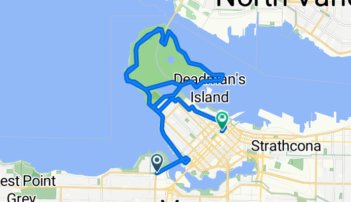 Cornwall Avenue 1800, Vancouver to Howe Street 625, Vancouver