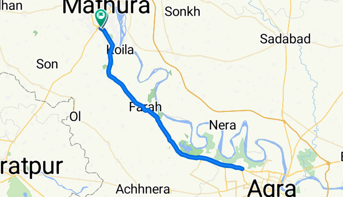 Mathura to Agra