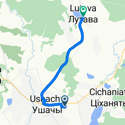 маршрут с улица Витебская, Ушачи