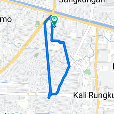 Jalan Panjang Jiwo Gang 6 8, Kecamatan Tenggilis Mejoyo to Jalan Panjang Jiwo Gang 6 8, Kecamatan Tenggilis Mejoyo