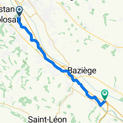 De Chemin de Halage, Castanet-Tolosan à 6–12 Route de Villenouvelle, Montesquieu-Lauragais